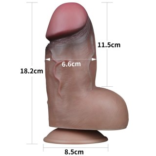 7.0'' Dual Layered Platinum Silicone Cock