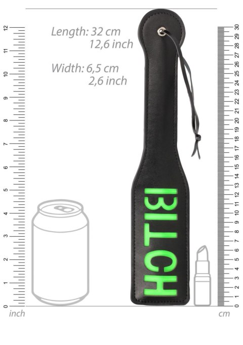 'Bitch'' Paddle - Glow in the Dark - Black/Neon Green