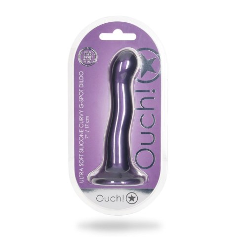 Ultra Soft Silicone Curvy G-Spot Dildo - 7'' / 17 cm