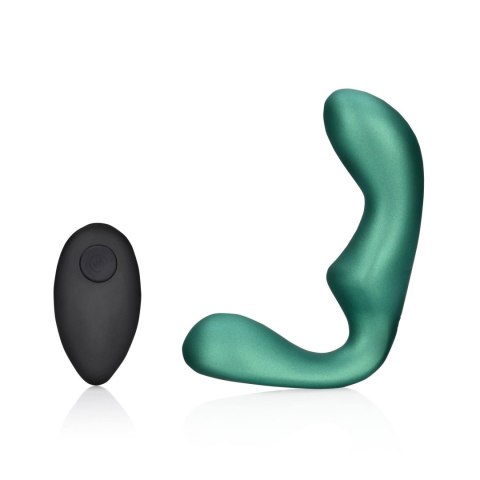 Pointed Vibrating Prostate Massager with Remote Control - Metallic Green Pointed Vibrating Prostate Massager with Remote Control - Metallic Green