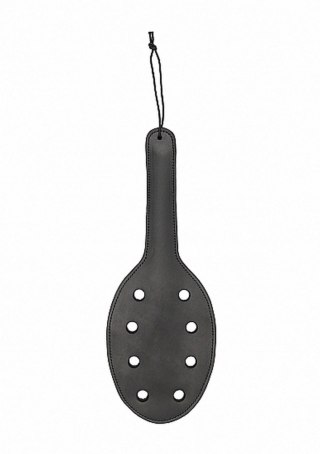 Saddle Leather Paddle With 8 Holes - Black