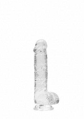 6"" / 15 cm Realistic Dildo With Balls - Transparent