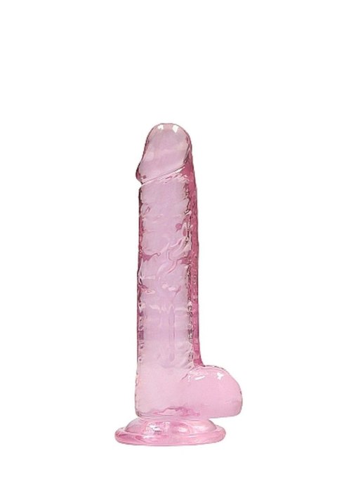 7"" / 18 cm Realistic Dildo With Balls - Pink