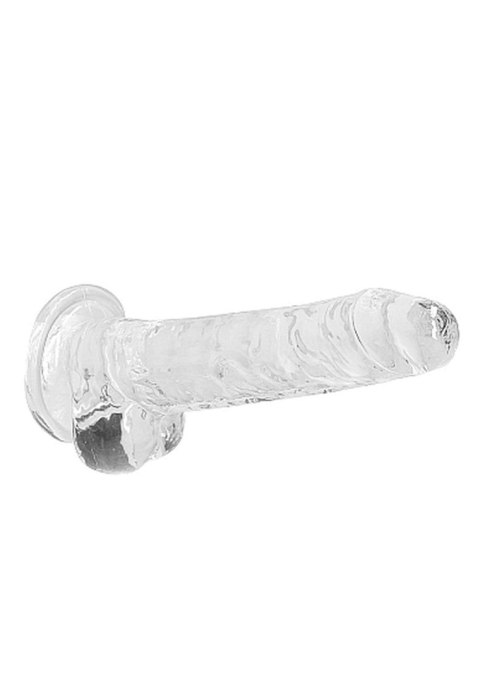 7"" / 18 cm Realistic Dildo With Balls - Transparent