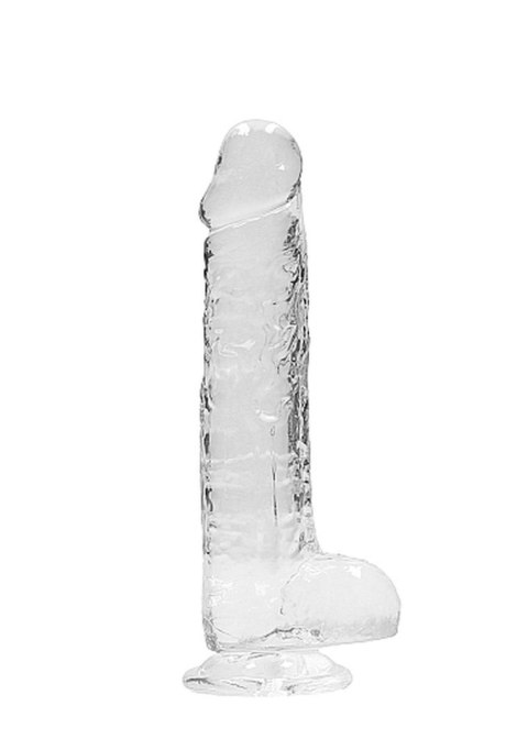 8"" / 20 cm Realistic Dildo With Balls - Transparent