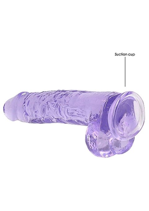 9"" / 23 cm Realistic Dildo With Balls - Purple