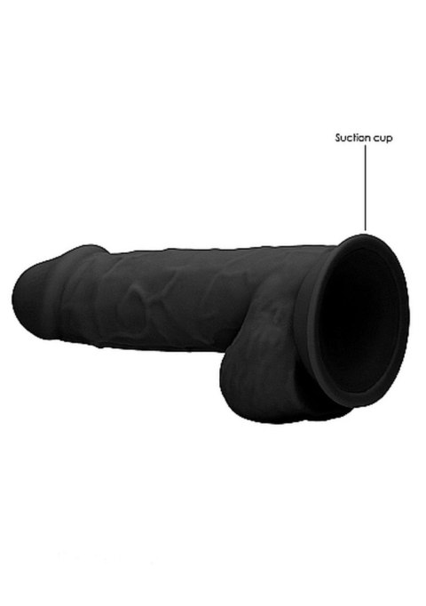 Silicone Dildo With Balls - 21,6 cm - Black