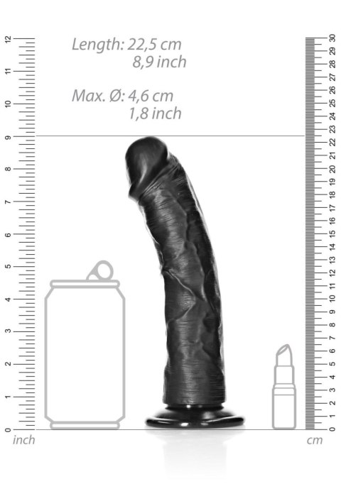 Curved Realistic Dildo with Suction Cup - 8""""/ 20,5 cm