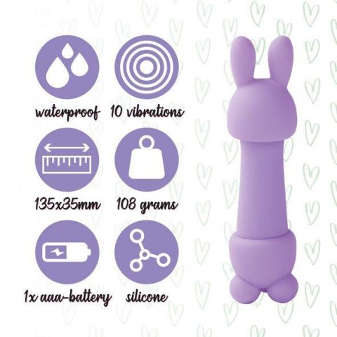 FeelzToys - Mister Bunny Massage Vibrator with 2 Caps Pink