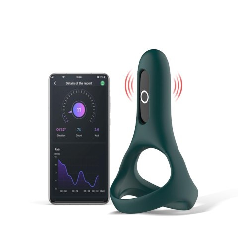 Podwójny Pierścień na Penisa Sterowany Aplikacją | Rise Smart Wearable Cockring Green Podwójny Pierścień na Penisa Sterowany Aplikacją | Rise Smart Wearable Cockring Green